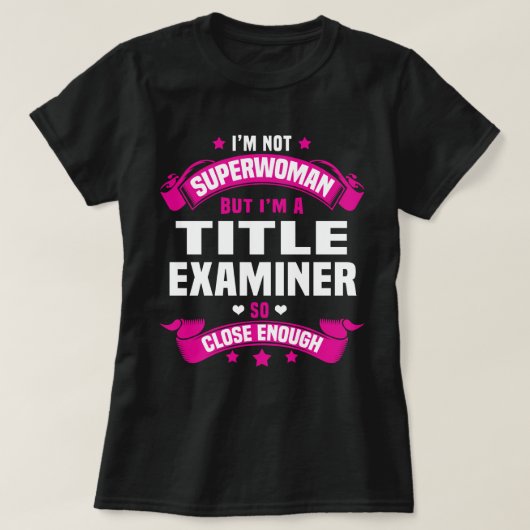 T-shirt Examinateur de titre (Design devant)