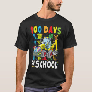 T-shirt Excavateur De Construction 100 Jours D'Enseignants