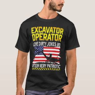 T-shirt Excavateur de machinerie lourde opérateur Digger E