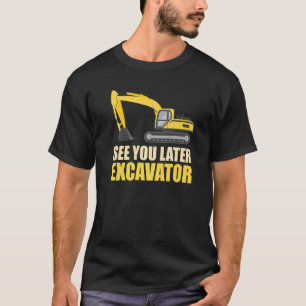 T-shirt Excavateur de pilote du travailleur de constructio