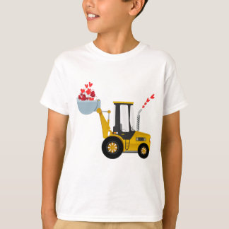 T-shirt Excavateur pour enfants avec les valentines de coe