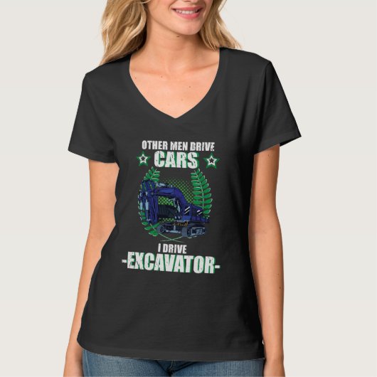 T-shirt Excavator excavator driver vehicles construction s (Devant)