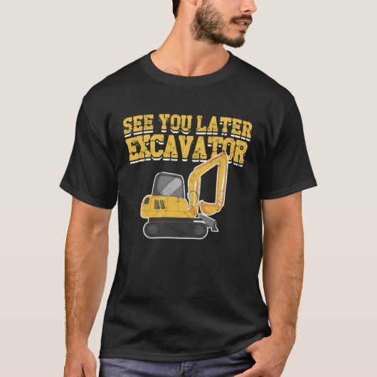T-shirt Excavator Kids Boys Toddler Excavator Dig  Heavy E (Devant)