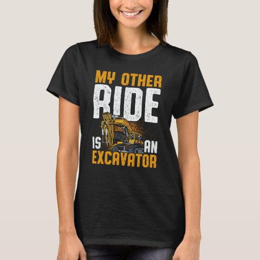 T-shirt Excavator Operator For Excavator Driver Backhoe Op (Devant)