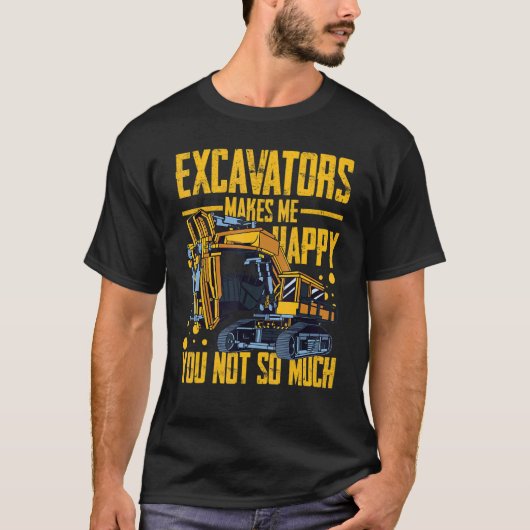 T-shirt Excavator Operator Remote Control Digger Machine R (Devant)