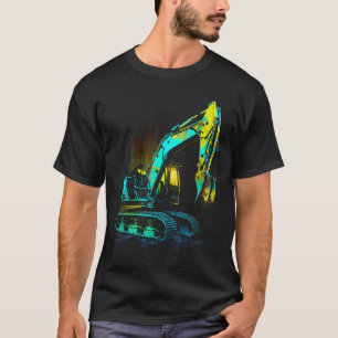 T-shirt excavatrice chauffeur de la pelleteuse couleur du