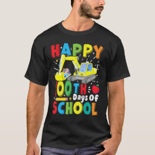 T-shirt Excavatrice de construction 100 jours d'école Ense