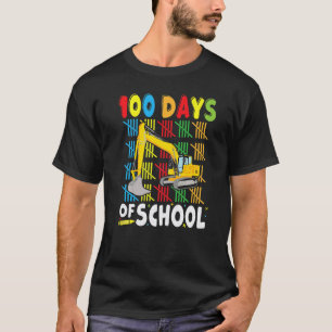 T-shirt Excavatrice de construction 100 jours d'école Ense