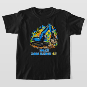 T-shirt Excavatrice saisissante colorée personnalisée
