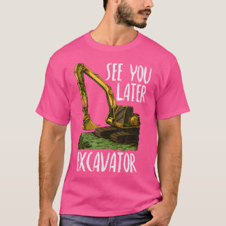 T-shirt Excavatrice Tracteur Tout-Petit Garçons À Plus Tar