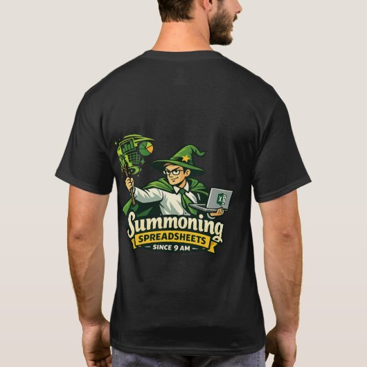 T-shirt Excel Wizard – Sorcier de feuille de calcul drôle (Dos)