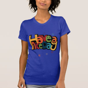 T-shirt "Excellente Journée" Couleurs Rétro Vives Féminin