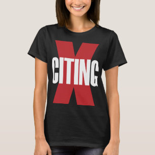 T-shirt Excitant X Citant Rouge Blanc Original Lettre Art