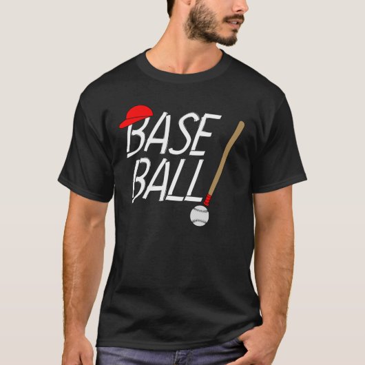 T-shirt Exclamation de baseball (Devant)