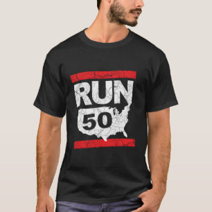 T-shirt Exécuter 262 50 Etats Ultra Marathon Runner Inspir