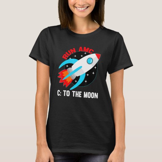 T-shirt Exécuter AMC Sur La Lune (Devant)