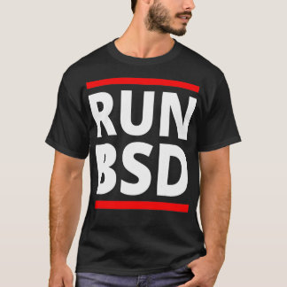 T-shirt Exécuter BSD Systems Admin Ordinateur Hackers Nerd