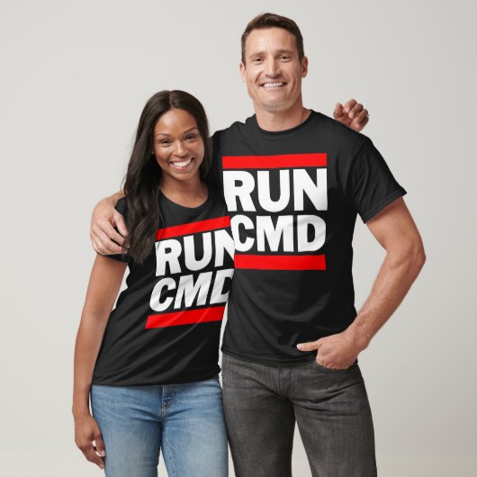 T-shirt Exécuter CMD Funny Commande Invite Programmeur Ord (Unisexe)