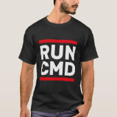 T-shirt Exécuter Cmd Geek Ordinateur Nerd Informatique D'A (Devant)