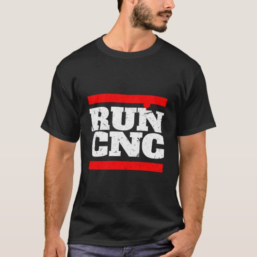 T-shirt Exécuter Cnc Cnc Machinis Pour (Devant)