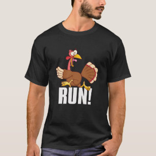 T-shirt Exécuter Drôle Thanksgiving Running 5k Race Turqui