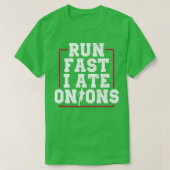 T-shirt Exécuter Fast I Ate Onions Coureur Marathon Vêteme (Design devant)