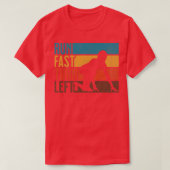 T-shirt Exécuter Fast Turn Left Sprint Dash Runners 100m 2 (Design devant)