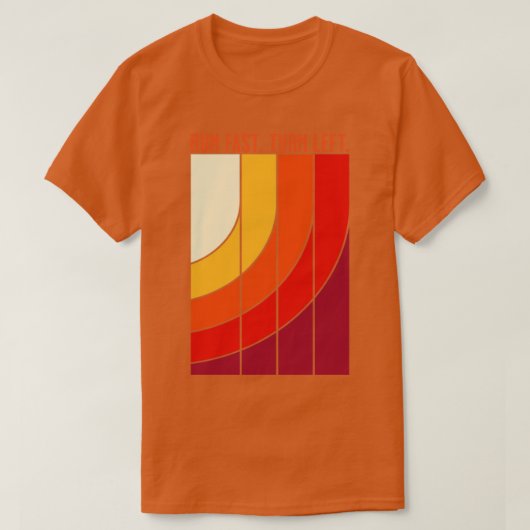 T-shirt Exécuter Fast Turn Left Sprint Dash Runners 100m 2 (Design devant)