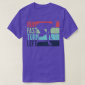 T-shirt Exécuter Fast Turn Left Sprint Dash Runners 100m 2 (Design devant)