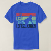 T-shirt Exécuter Fast Turn Left Sprint Dash Runners 100m 2 (Design devant)