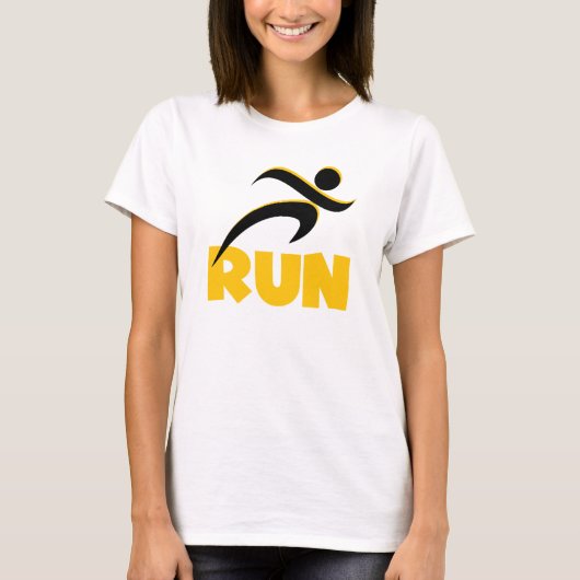 T-shirt EXÉCUTER Jaune Fitness Running Athletic (Devant)
