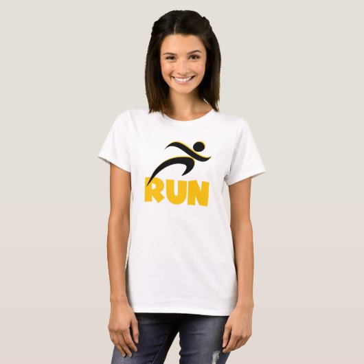T-shirt EXÉCUTER Jaune Fitness Running Athletic (Devant entier)