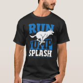 T-shirt Exécuter Jump Splash Dock Plongée Chien Jumping (Devant)