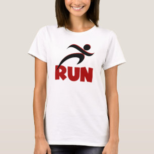T-shirt EXÉCUTER L'EXÉCUTION DE L'EXÉCUTION Red Fitness