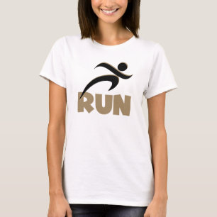 T-shirt EXÉCUTER L'EXÉCUTION D'UN Tan Fitness