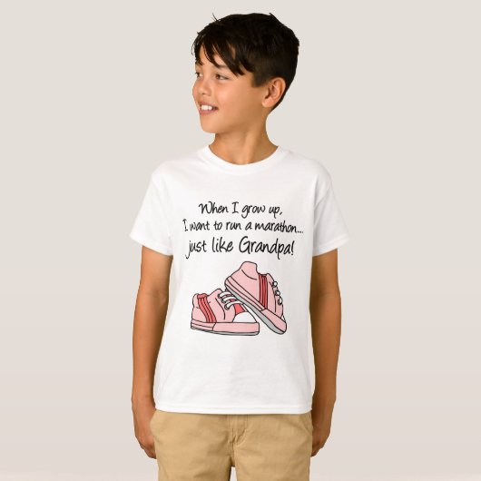 T-shirt Exécuter Marathon Comme Mon Grand-Père (Devant entier)
