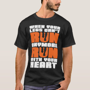 T-shirt Exécutez Avec Votre Coeur Cross Country En Exécuti