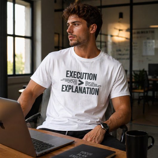 T-shirt Exécution Supérieure à l'Explication Mentalité du
