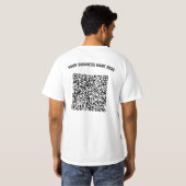 T-shirt exemple avec texte de code QR personnalisé (Dos entier)