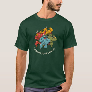 T-shirt Exercez Vos Démons Corps en Forme Gymnase de muscu