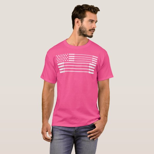 T-shirt Exercice Barbell Flag (Devant entier)