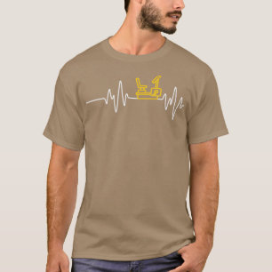 T-shirt Exercice Bike Gym Weightlifting Heartbeat 1