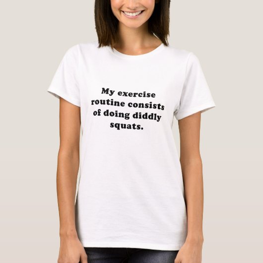 T-shirt Exercice Consists of courant faisant des postures (Devant)