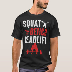 T-shirt Exercice De Gym De Remise En Forme Du Banc De Squa