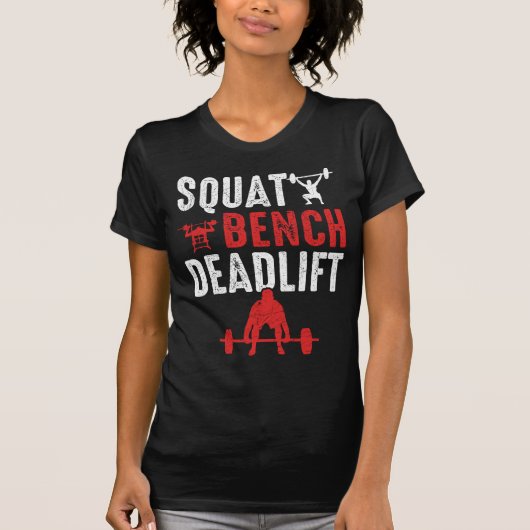 T-shirt Exercice De Gym De Remise En Forme Du Banc De Squa (Devant)