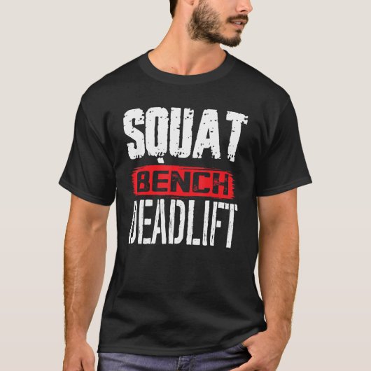 T-shirt Exercice de levage à l'aide d'un banc de squat Poi (Devant)