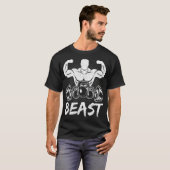 T-shirt Exercice de musculation de la bête (Devant entier)