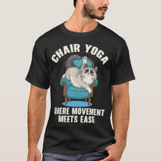 T-shirt Exercice de Yoga sur Chaise Zen Fitness Workout Pr
