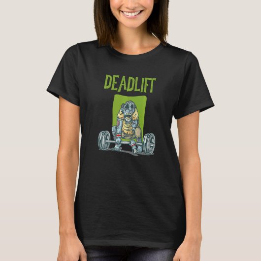 T-shirt Exercice d'entraînement au poids mort Zombie T (Devant)