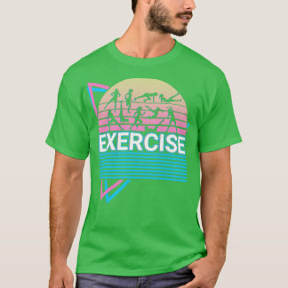 T-shirt Exercice Exercice Fitness Retro